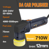 MAXXT Dual Action Car Polisher 710W, 12mm, 6 Variable Speeds 4000-5500RPM, 75mm Disc | A7178-UK