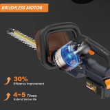 MAXXT Cordless Hedge Trimmer 22''/ 56cm, Brushless 2800SPM,  Dual-Action Blades, 2.0Ah Battery and Charger| BG4301-UK