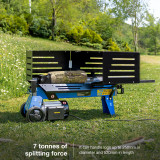 Powerful 7 Tonne Splitting Force to easily cut logs and wood