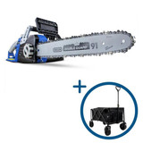Hyundai 16″ Corded Electric Chainsaw and Folding Garden Trolley Bundle | HYC2400E+GTW260 Hyundai 16″ Corded Electric Chainsaw and Folding Garden Trolley Bundle | HYC2400E+GTW260
