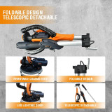 MAXXT Electric Drywall Sander, LED Light, Telescopic Handle, Self-Priming System, 225mm Sanding Disc, Variable Speed (600–1900 RPM) | R7202-F-UK