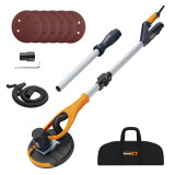 MAXXT Plasterboard Sander, 180° Swivel Head, Telescopic Handle (1.2m/1.7m), Dust Extraction Connection, 6 Sanding Discs & Carry Bag | MLS710B-UK MAXXT Plasterboard Sander, 180° Swivel Head, Telescopic Handle (1.2m/1.7m), Dust Extraction Connection, 6 Sanding Discs & Carry Bag | MLS710B-UK