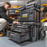 JCB Site System 3-Drawer Rolling Tool Box, 9" Wheels, 26.4L / 15kg Capacity | JCB-SITESYS-C3D JCB Site System 3-Drawer Rolling Tool Box, 9" Wheels, 26.4L / 15kg Capacity | JCB-SITESYS-C3D