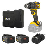 JCB Pro 18V Compact Combi Drill 75Nm, Brushless, 2-Speed, 23+3 Positions & 13mm Chuck, 2 x Pro 5.0Ah Lithium-ion Batteries & 4.5A Charger | JCB-18PCD-75-5