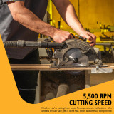 JCB Pro 18V Circular Saw 185mm, 65mm Cut Depth, Aluminium Base, Incl. 2 Blades (Bare Tool) | JCB-18PCS-185