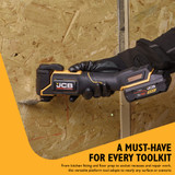 JCB Pro 18V Multi Tool, Brushless, 9-Speed Control, Tool-Free Change  (Bare Tool) | JCB-18PMT-32