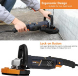 MAXXT 1500W Concrete Grinder Sander, 1000–8500RPM, 7 Variable Speeds, 125mm Discs, Removable Guard, 2 Diamond Grinding Wheels | R7507-UK1