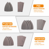 MAXXT 2-in-1 Brushless Delta & Rectangle Sander, 350W, 3.0mm Orbit, 6-Speed, Dual Sanding Pads, 20x Sandpapers | MOS350DV2-UK