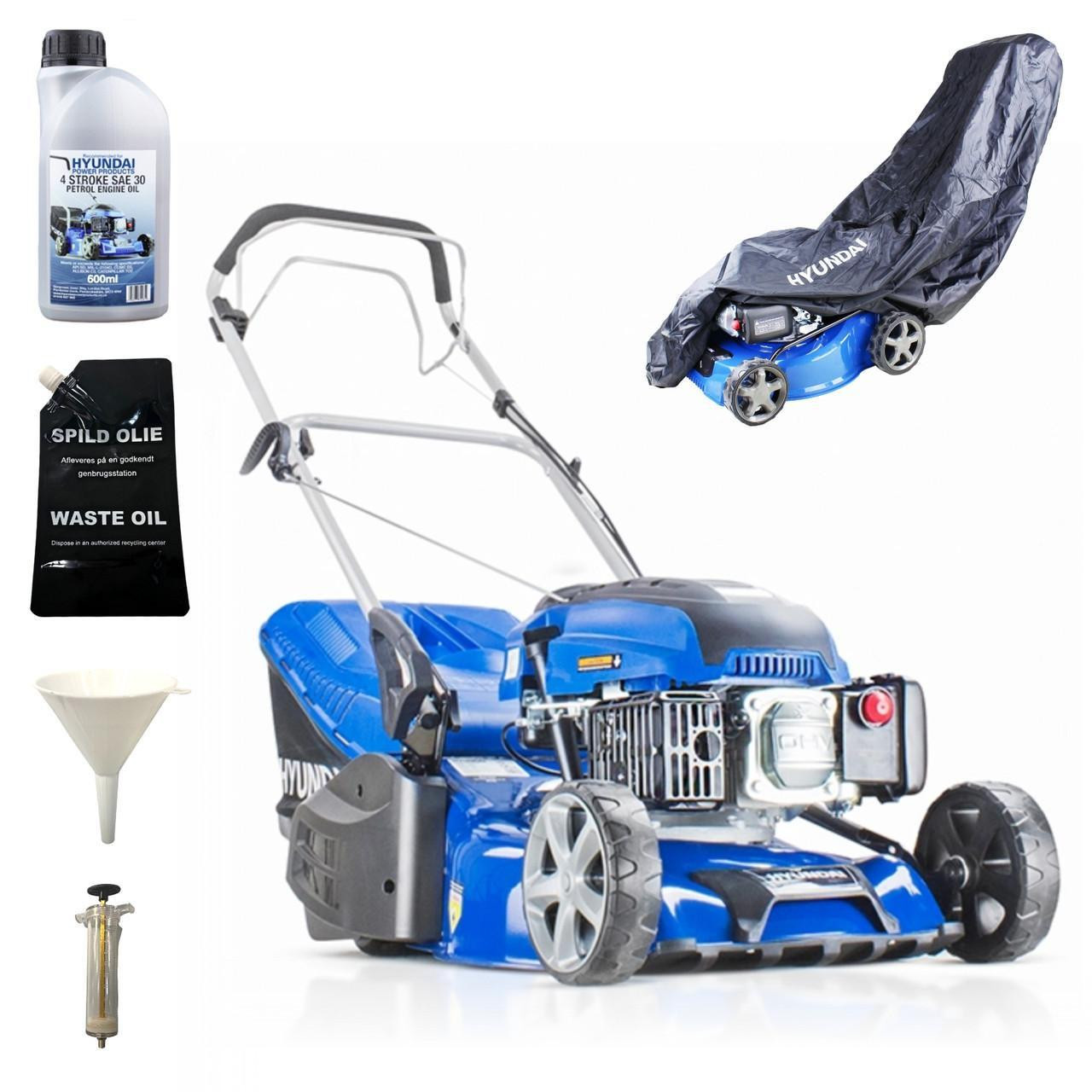 Hyundai 20'' / 51cm 196cc Self Propelled Petrol Lawnmower And Extras