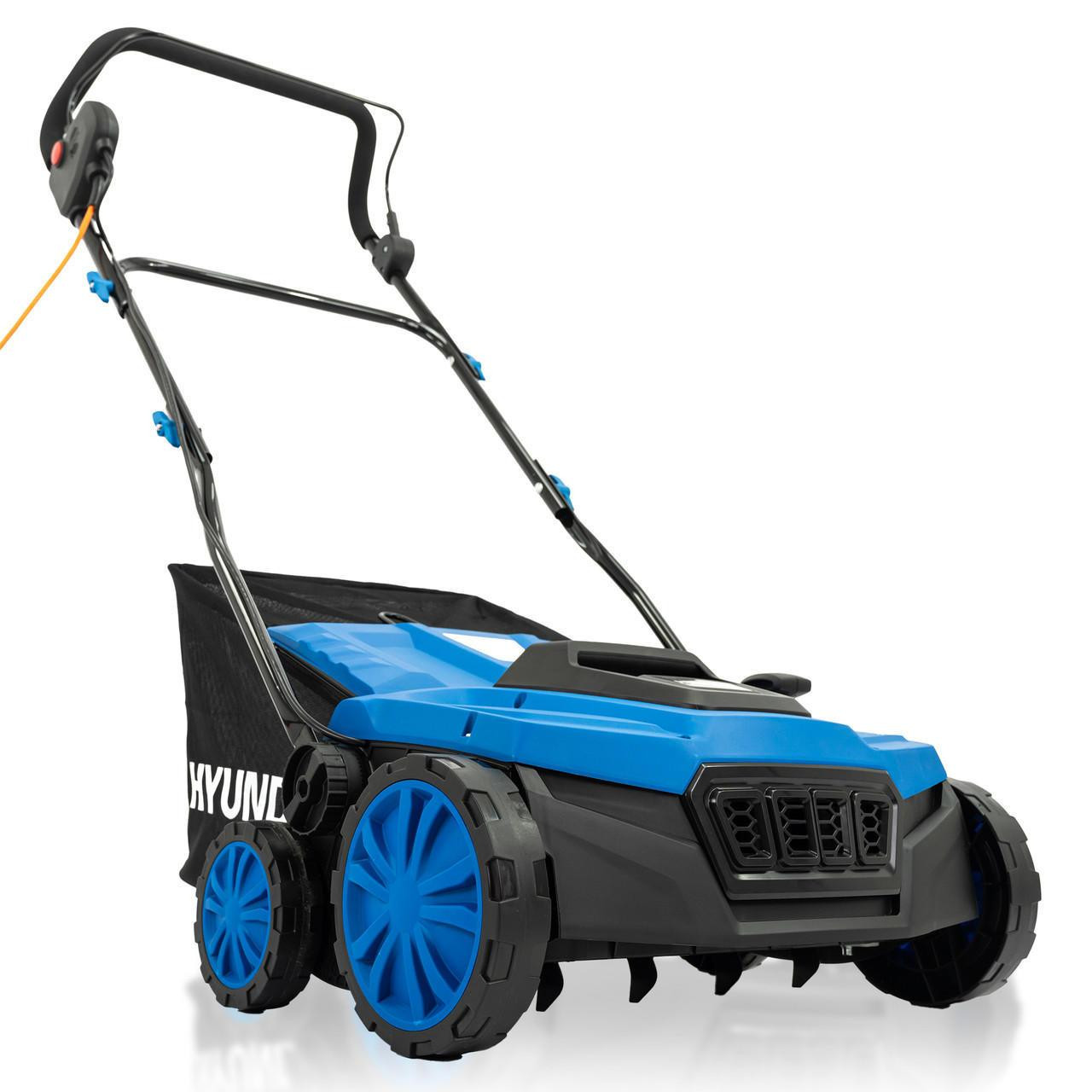 Refurbished Hyundai 14” / 36cm 2 - in - 1 1600W Electric Lawn Scarifier and Aerator with 45L Collection Bag | HYSC1600E, Grade C