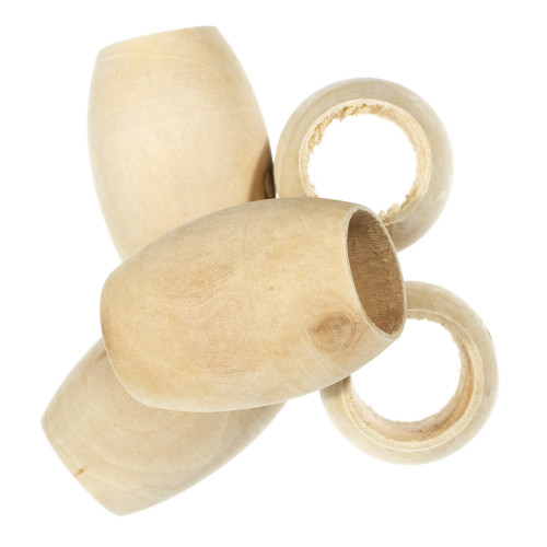 3/4 Inch Oval Bead - Wood