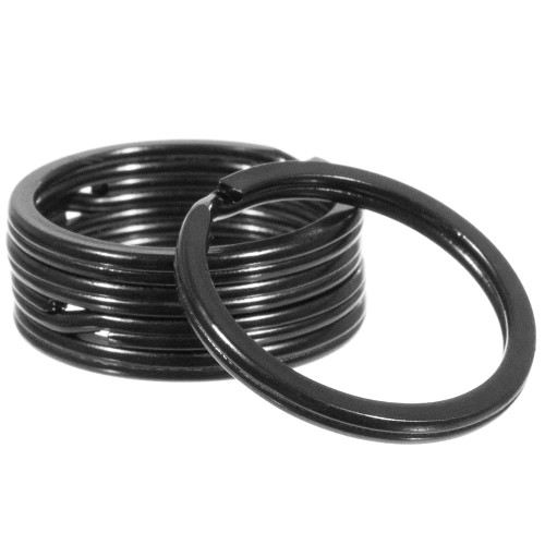 Black 1-Inch Split Key Ring