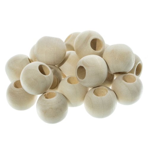 Unfinished Wood Spacer Beads - 1 inch