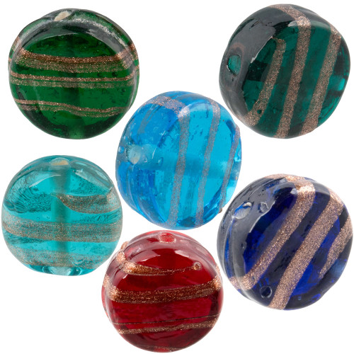 Luminous Glass Beads Flat Circle