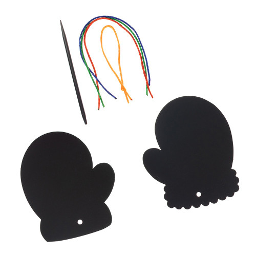 Magic Color Scratch Ornaments - Mitten