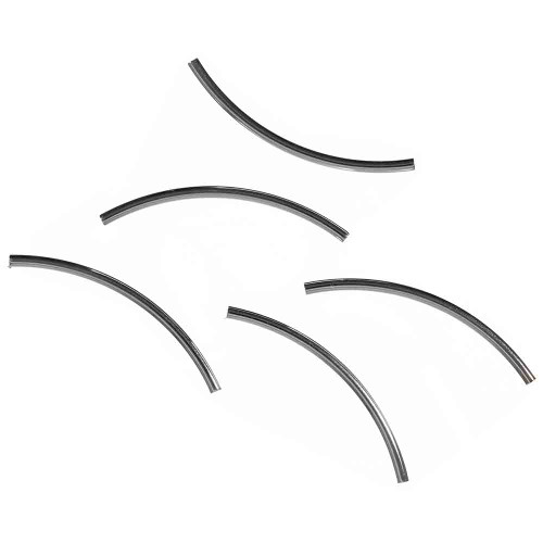 2mm Curved Round Tube Spacer Beads - Different Sizes