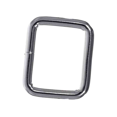 5/8 Inch Silver Metal Rectangular