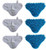 H2O X2, X5, X10 Series Triangular Microfibre + Coral Cleaning Pads Pack (3+3)