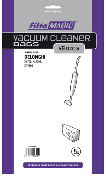 Delonghi Vacuum Cleaner Bags to fit the XL700, XL700E & XT1300