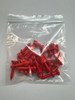 A bag of red 1 14" golf tees