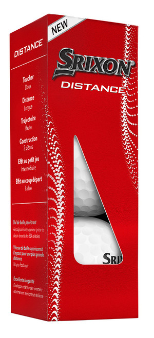 A sleeve of Srixon Distance Golf Balls