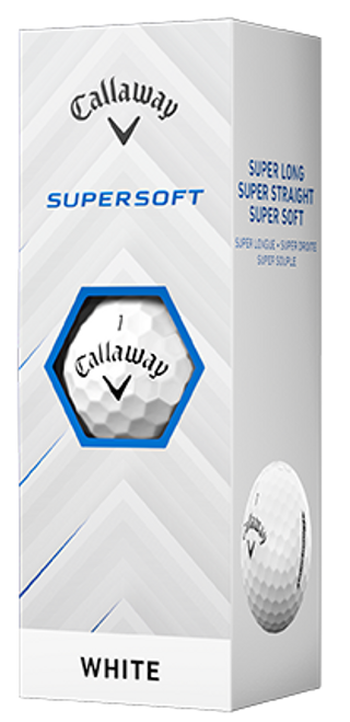 A single sleeve of 3 Callaway Supersoft golf balls