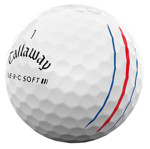 A single white Callaway ERC Soft golf ball