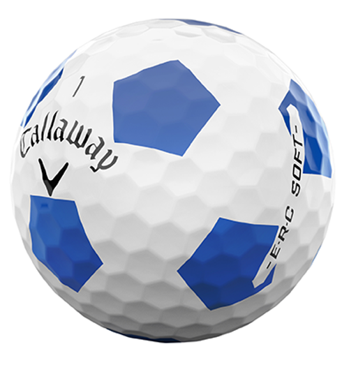 A single Callaway ERC Soft Truvis blue golf ball