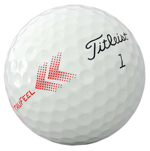 A Titleist TruFeel AIM 360 golf balls