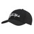 A black TaylorMade cap with TaylorMade embroidered onto the front in black