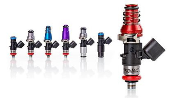 Injector Dynamics ID1050X Injectors 14mm Purple Adapter Top Set of 2 Mazda RX-7 1993-1995