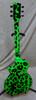 NEW! Rock N Roll Relics Thunders SC guitar in neon green w/ leopard spots