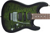 Pre-Order! Charvel MJ San Dimas Style 1 HSH FR PF QM electric guitar Transparent Green Burst