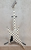 USA JACKSON MASTERBUILT RHOADS WARRIOR GUITAR WHITE / BLACK DOT