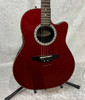 Ovation Celebrity CK 057 acoustic electric guitar in red with case