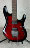 Sterling by Music Man JP100D John Petrucci guitar in ruby red burst