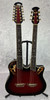 Ovation CSD225 Celebrity Deluxe Double Neck Acoustic Electric Ruby Redburst