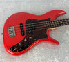 F Bass VF-4 electric bass guitar in Fiesta Red with case