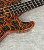 Vintage 1980's Charvel Jackson 3B Neck Thru bass guitar in lava crackle finish