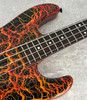 Vintage 1980's Charvel Jackson 3B Neck Thru bass guitar in lava crackle finish