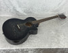 Mitchell MX430QAB Exotic Series Acoustic-Electric Guitar Midnight Black Edge Bur