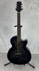 Mitchell MX430QAB Exotic Series Acoustic-Electric Guitar Midnight Black Edge Bur