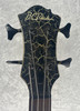 Late 1980's B.C. BC Rich NJ Series Warlock bass guitar in white crackle finish