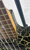 Late 1980's B.C. BC Rich NJ Series Warlock bass guitar in white crackle finish