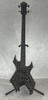 Late 1980's B.C. BC Rich NJ Series Warlock bass guitar in white crackle finish