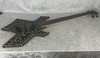 Late 1980's B.C. BC Rich NJ Series Warlock bass guitar in white crackle finish