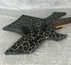 Late 1980's B.C. BC Rich NJ Series Warlock bass guitar in white crackle finish