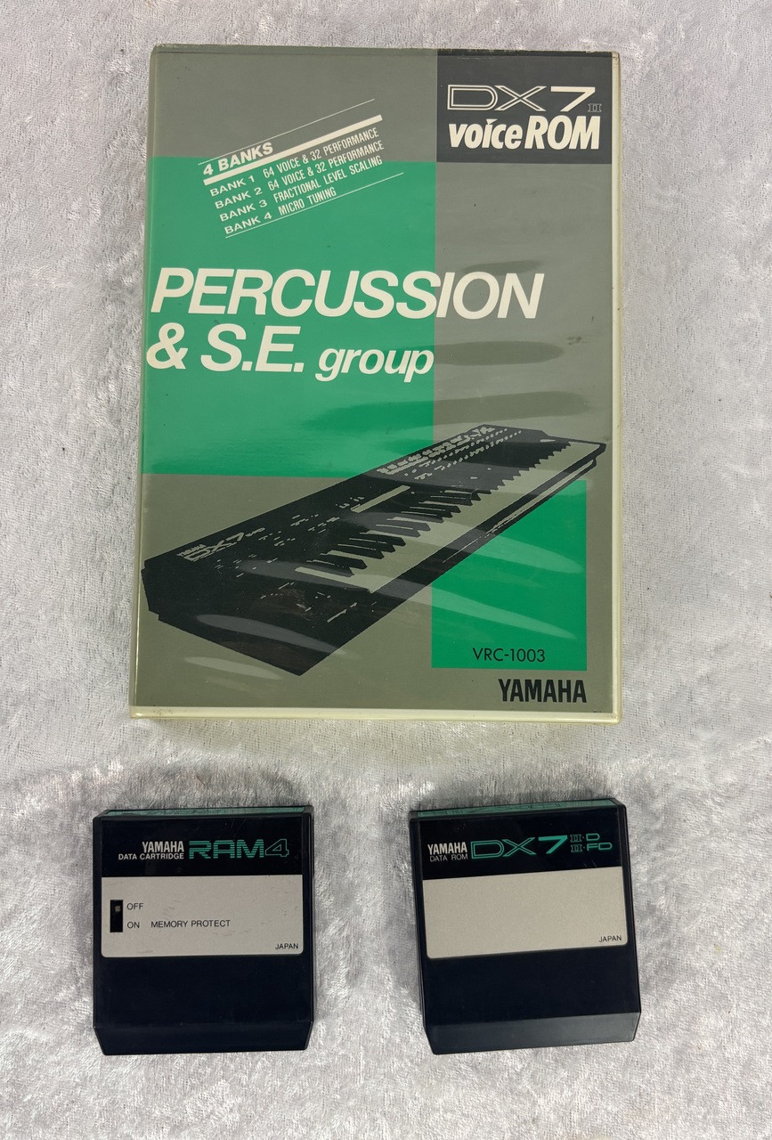 【売り尽くし再出品・動作確認済】ヤマハ YAMAHA DX7Ⅱ用 voiceROM 「PERCUSSION＆S.E.group」VRC-1003 Yamaha ⁄ DX7II-FD 2 Series FM Sound Source Synthesizer