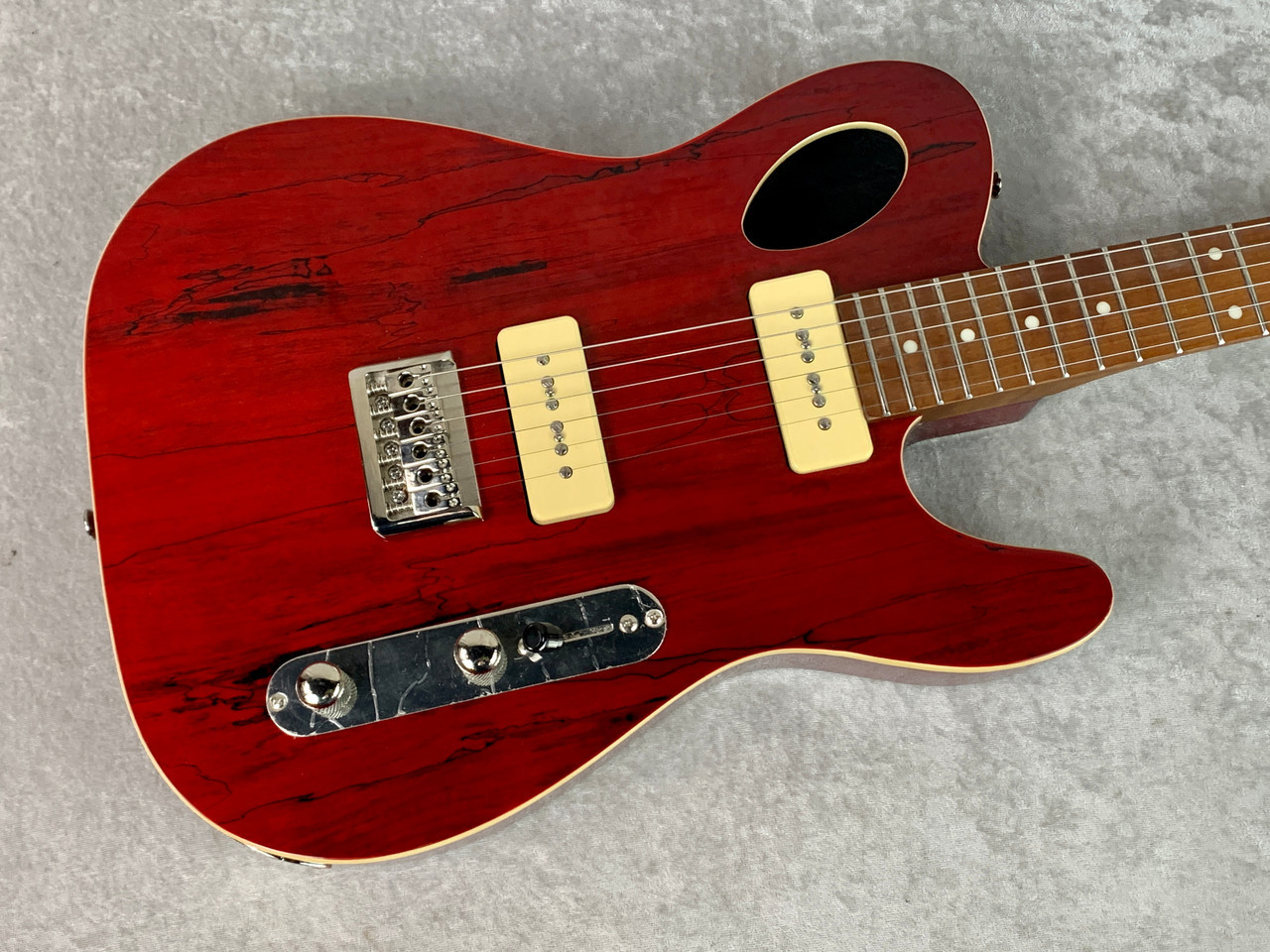 MICHAEL KELLY 59 PORT THINLINE TELE P90s TRANSPARENT RED