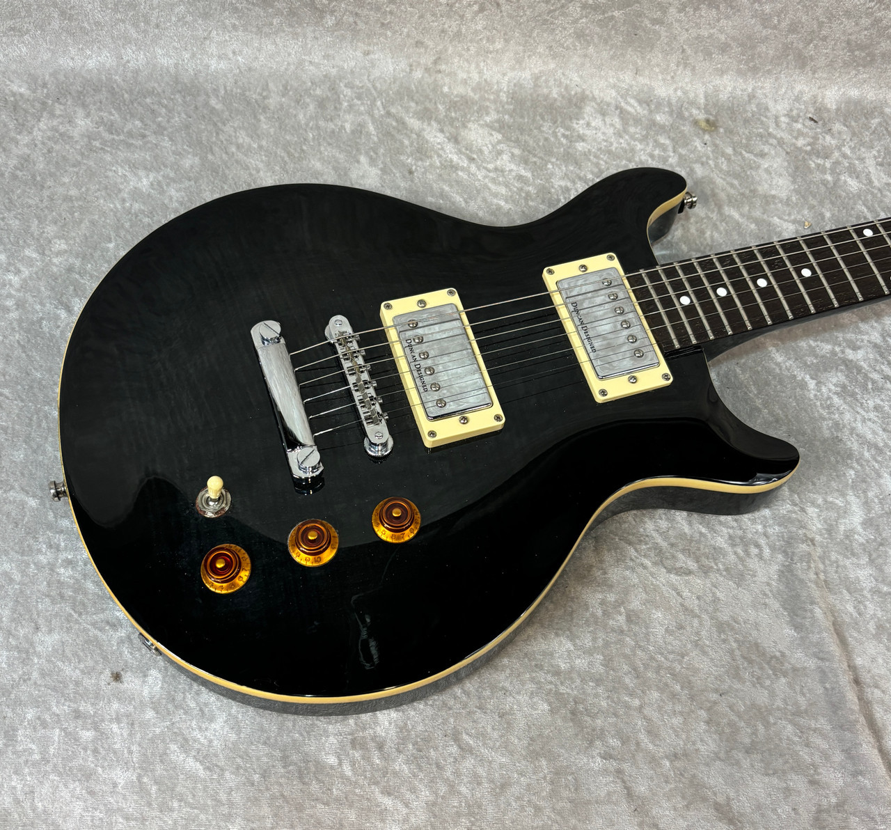 Hamer DC double cutaway electric guitar transparent black (made in
